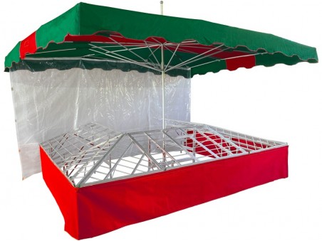 Stand parasol 400X300 avec 5 tables