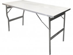 Table alu droite 150 x 70